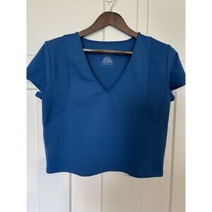 Sincerely Jules Active Crop Top Size Medium Teal Athleisure Sportswear